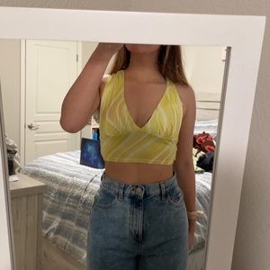 yellow urban outfitters halter